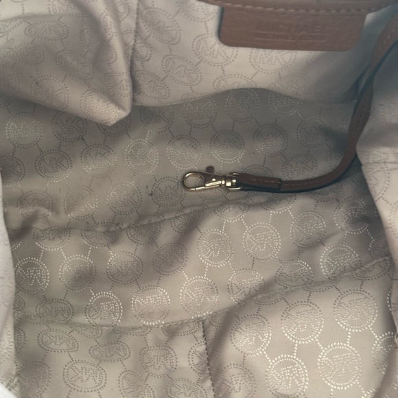 Michael Kors Tan Leather Satchel with Gold Accents - Picture 9 of 16